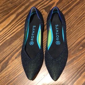 Rothys metallic lattice stitch